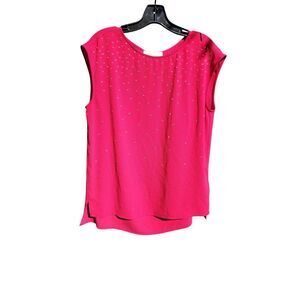 Michael Kors Fuchsia Studded Womens Sleeveless‎ Top Size M